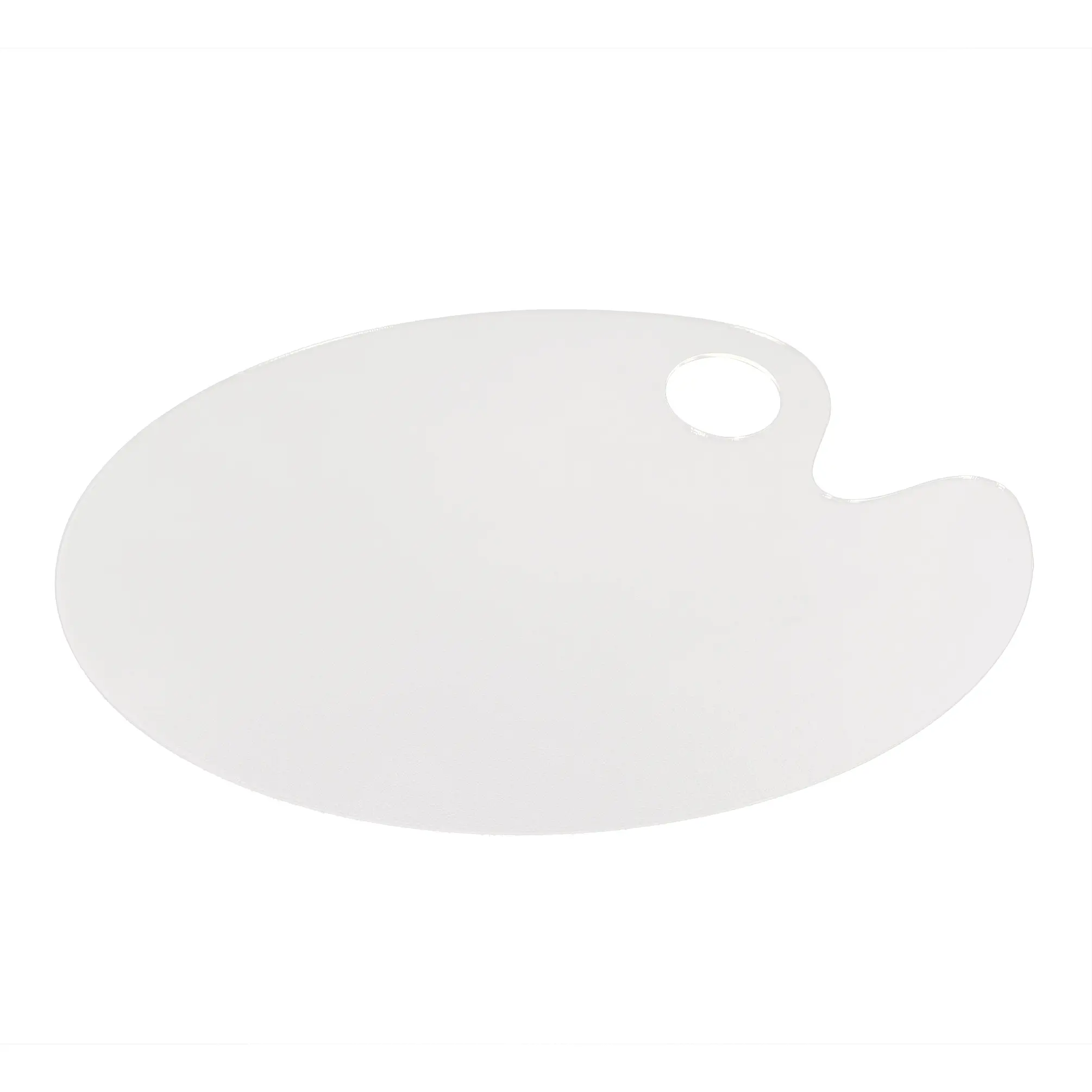 FixtureDisplays® Acrylic paint palette with thumb hole, clear paint tray 11.8 x 7.87 inches oval, easy clean non-stick artist pallette for oil watercolor craft DIY art painting 15584-NF