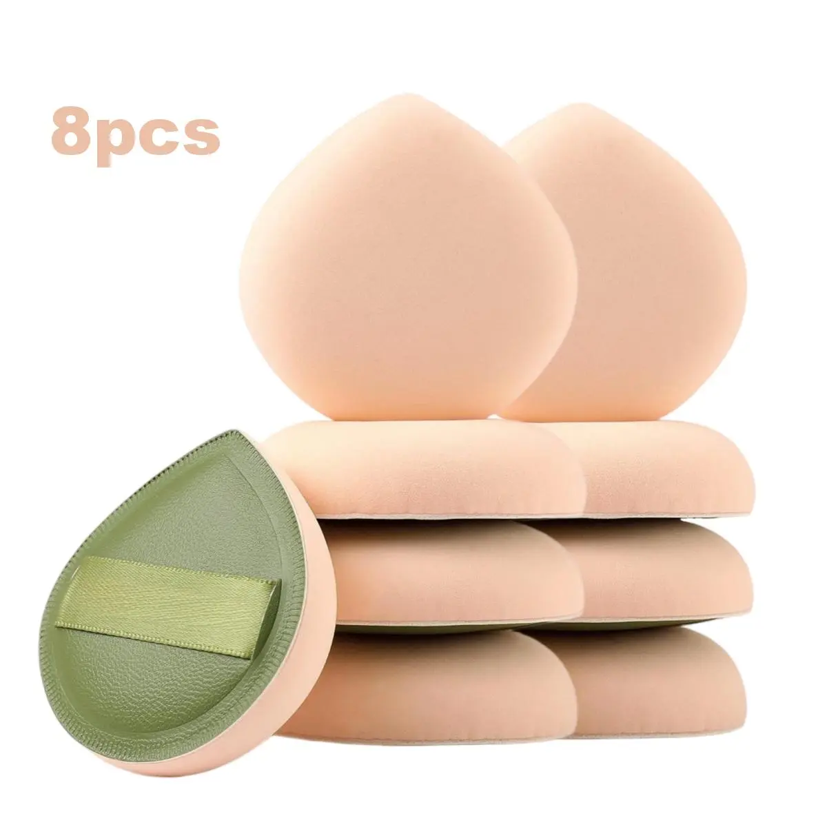 8Pcs Non-Latex Makeup Sponges - Sensitive Safe Wet/Dry Multi-Use Blenders for Foundation Application, Latex Free Makeup Blenders & Sponges