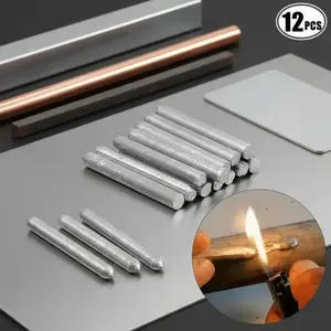 12 Low Temperature Welding Rods, Fast Melting Powder Core, Suitable for Stainless Steel, Copper, Iron, Aluminum, Durable and Reliable, Welding Accessories