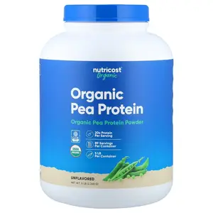 Nutricost Organic Pea Protein, Unflavored, 5 lb (2,268 g) Nutricost Organic Pea Protein, Unflavored, 5 lb (2,268 g)