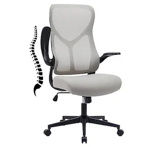 【Deal】Sweet Furniture Office Chair, Ergonomic Desk Chair Compute High Back Mesh Chair, Executive Home Office with Flip-up Armrests Adjustable