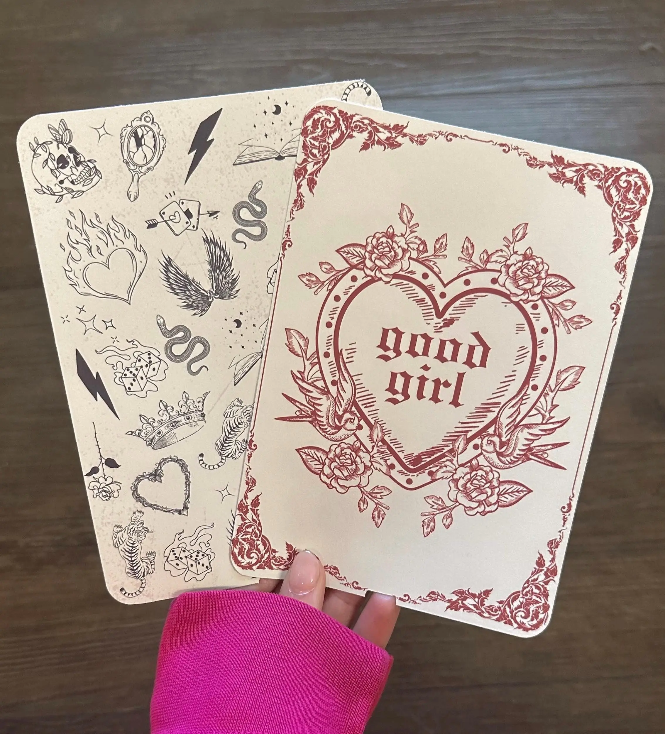 Vintage Good Girl/ Doodle Bundle Kindle Case Insert / booktok/ bookish merch/ clear case insert/ edgy/ doodles/ dark romance/ romance