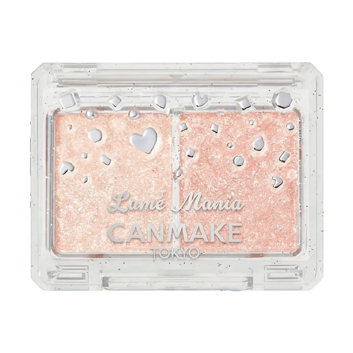 CANMAKE Stellar Eyeshadow Palette #01 Moonlight Apricot - Shimmering Peach Pink Duo for Subtle Glow & Highlight