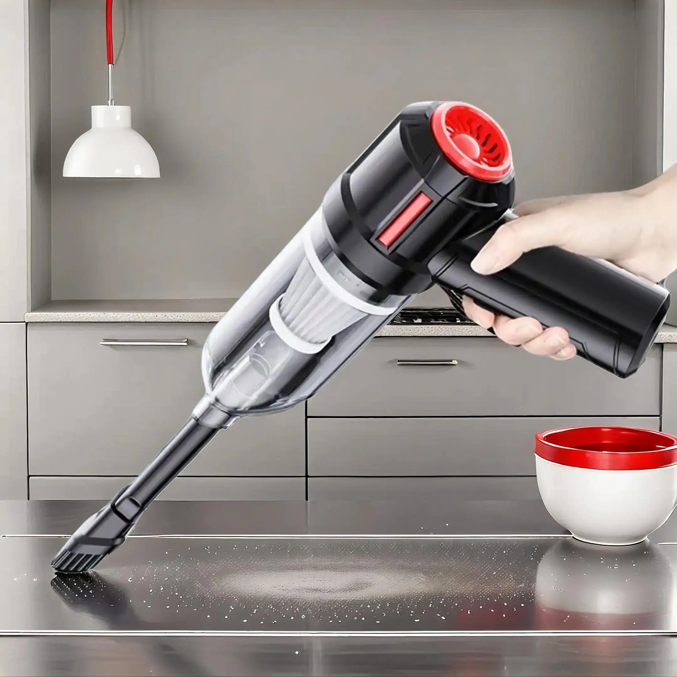 Handheld Vacuum Cleaner, Rechargeable Portable Small Cordless Handheld Vacuum Cleaner, Wet Dry Mini Vacuum Cleaner for Car Home Office Pet