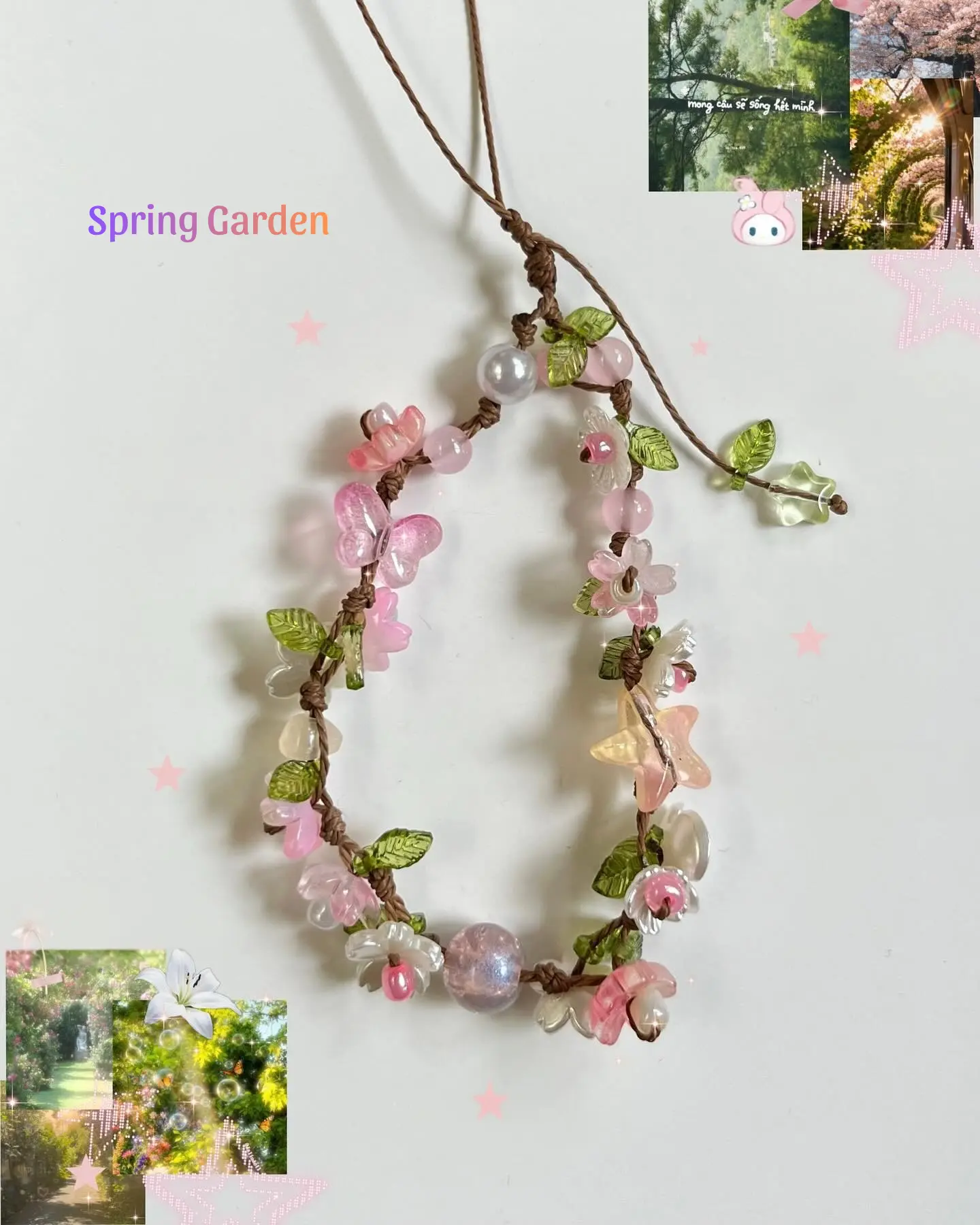 [NEW] 8 Styles Flowers Butterfly Keyring – Handmade Floral Phone Strap, Cute Flower Keychain, Aesthetic Gift
