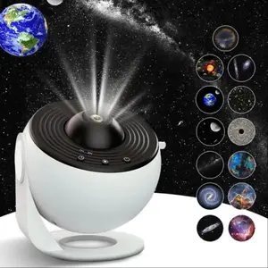 Earth Ball Projector, Galaxy Starry Sky Projector with 12 Films, USB Powered Projector Lamp, Decorative Light for Home Bedroom, Planetarium Star Projector