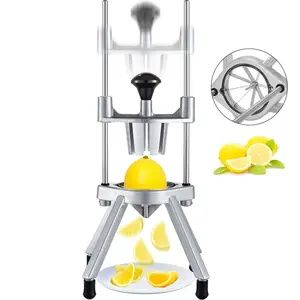 【Father's Day】VEVOR 8-Section Commercial Easy Wedger Stainless Steel Blade Fruit Lime Slicer,  Lemon Cutter 8 Wedges for Bar Restaurant Aluminium Kitchen