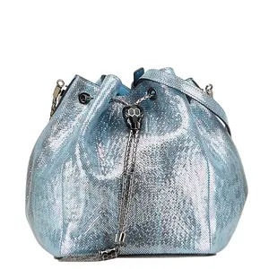Pre-owned Bvlgari Snakeskin Shoulder Bags Serpenti Forever Karung Bucket Bag