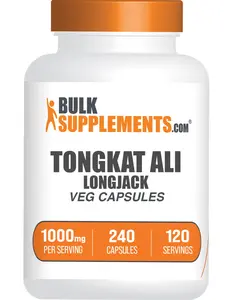 BulkSupplements Longjack Extract (Tongkat Ali) Capsules - 1000mg per Serving (240 Capsules - 120 Servings)