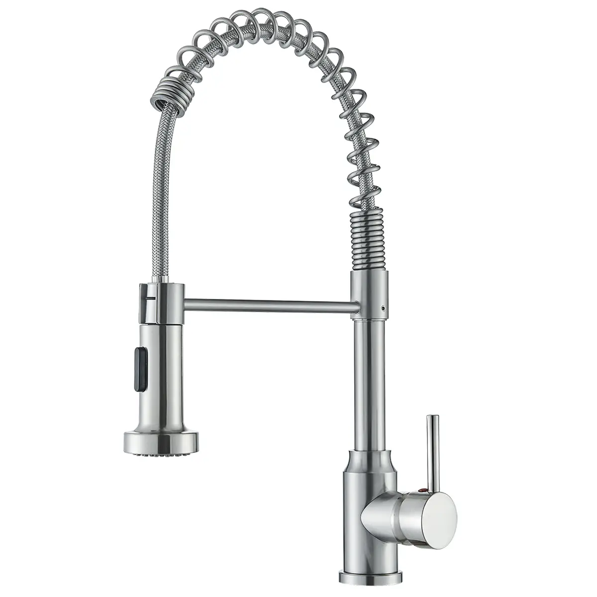 Senlesen Kitchen Faucets, Brushed Nickel Commercial Kitchen Faucet with Pull Down Sprayer, Stainless Steel Kitchen Sink Faucets for 1 Hole, Single Han