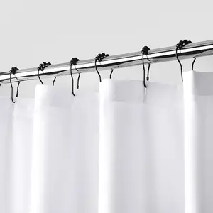 Downluxe Waterproof Fabric Shower Curtain Liner, Soft Cloth Shower Liner, Shower Curtains for Bathroom, Multi-color, Machine Washable & Hotel Quality