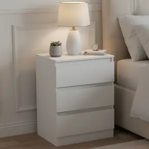 3-Drawer Furniture Dresser - Modern Wooden Small Storage Chest, Multi-Functional Side Table for Bedroom, Living Room