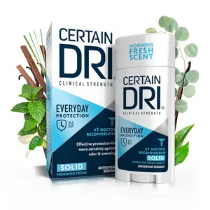 Certain Dri Everyday Strength Clinical Solid Antiperspirant - Hyperhidrosis Treatment - Long-Lasting 72-Hour Protection - Effective Sweat Control - Travel Friendly - Fresh Scent - 2.6 oz