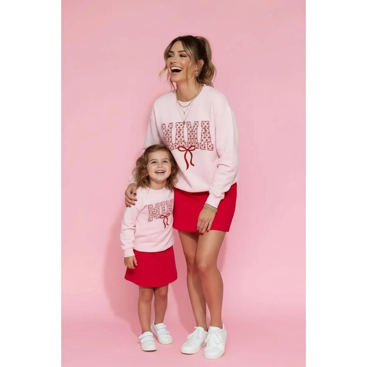 Pink Mama and Mini Valentine Sweatshirt Set