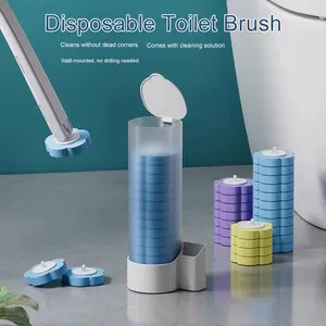 Toilet Brush Disposable Replacement Head Cleaning Kit Toilet Bowl Brush Long Handle Wc Accessories Tool