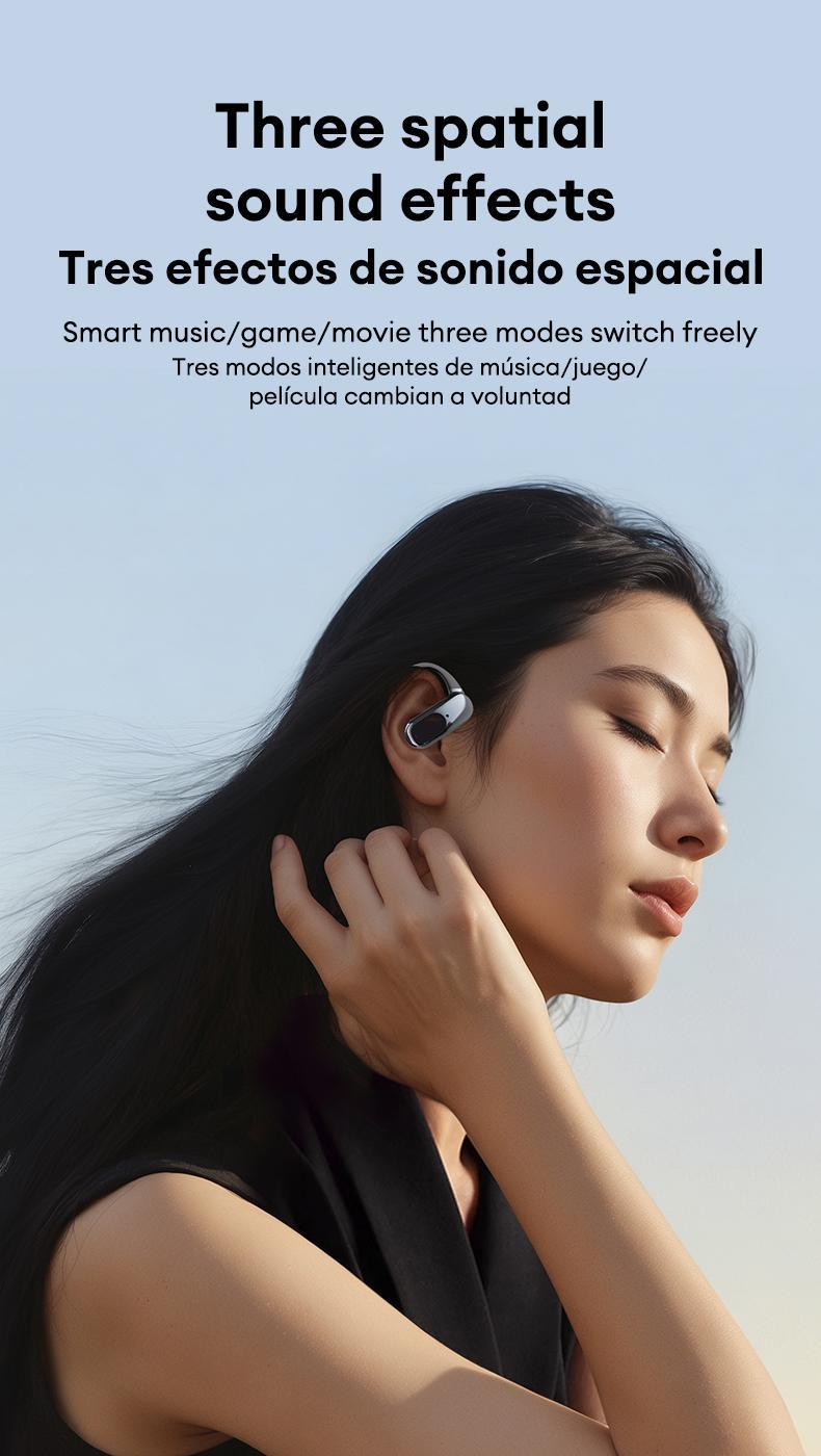 OpenAir Uitra  OWS Earbuds Full Color Touch Display Multifunctional Earbuds ENC Call Noise Canceling Headset Light-Weight Headphones with Mic