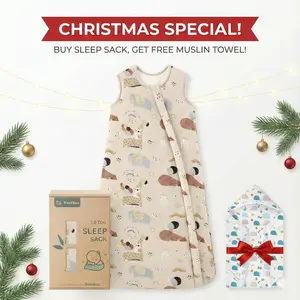 Yoofoss Bamboo Baby Newborn Sleep Sack Wearable Blanket, Cotton Infant Toddler Sleeping Bag 2-Way Zipper Supersoft Quilted Sleepbag Comfort TOG 1.0  Mother's Day Gifts