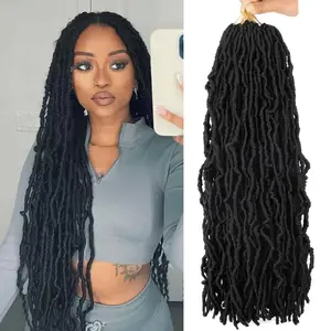 Soft Locs Crochet Hair Pre Looped 6 Packs Faux Locs Crochet Braids Goddess Locs Dreadlocs Synthetic Hair For Black Women