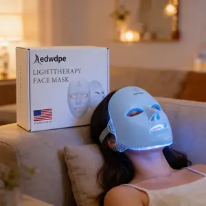 7-Color LED Light Therapy Face Mask, USB-Rechargeable Facial Skin Care Device with Touch Screen, Portable Anti-Aging Rejuvenation Tool, Ideal Valentine’s Day Gift for Women