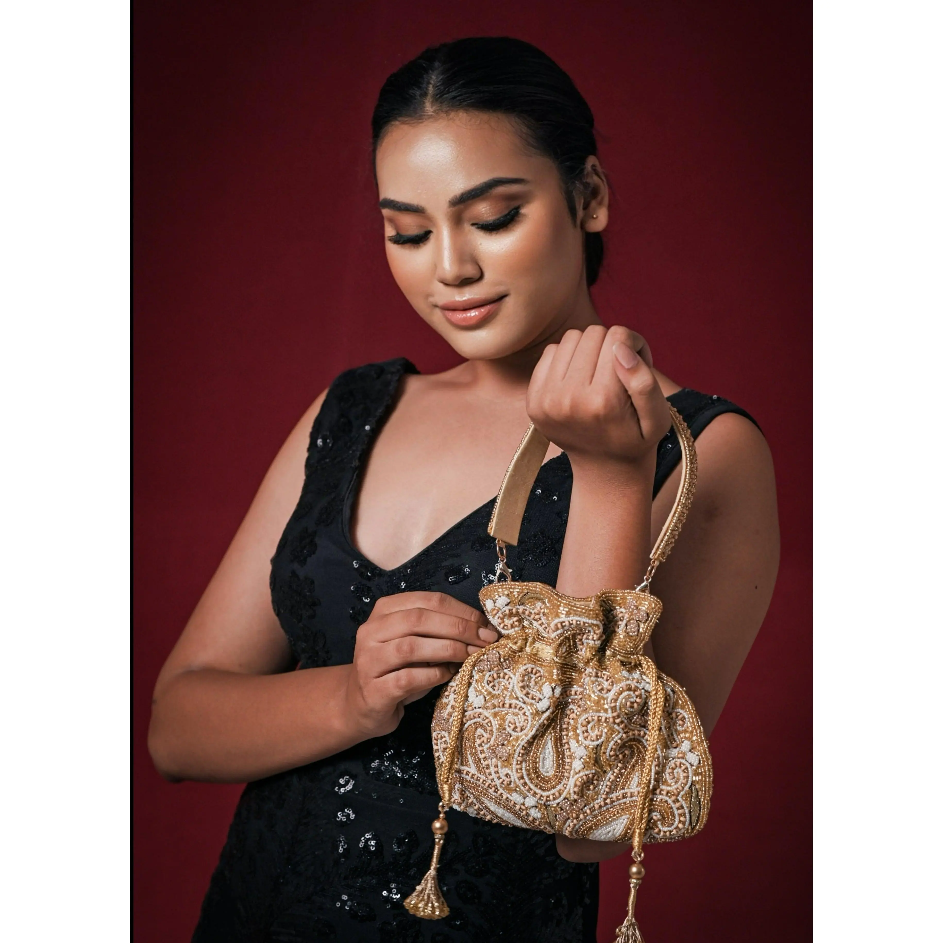 Pearl Potli Bag [Gold]