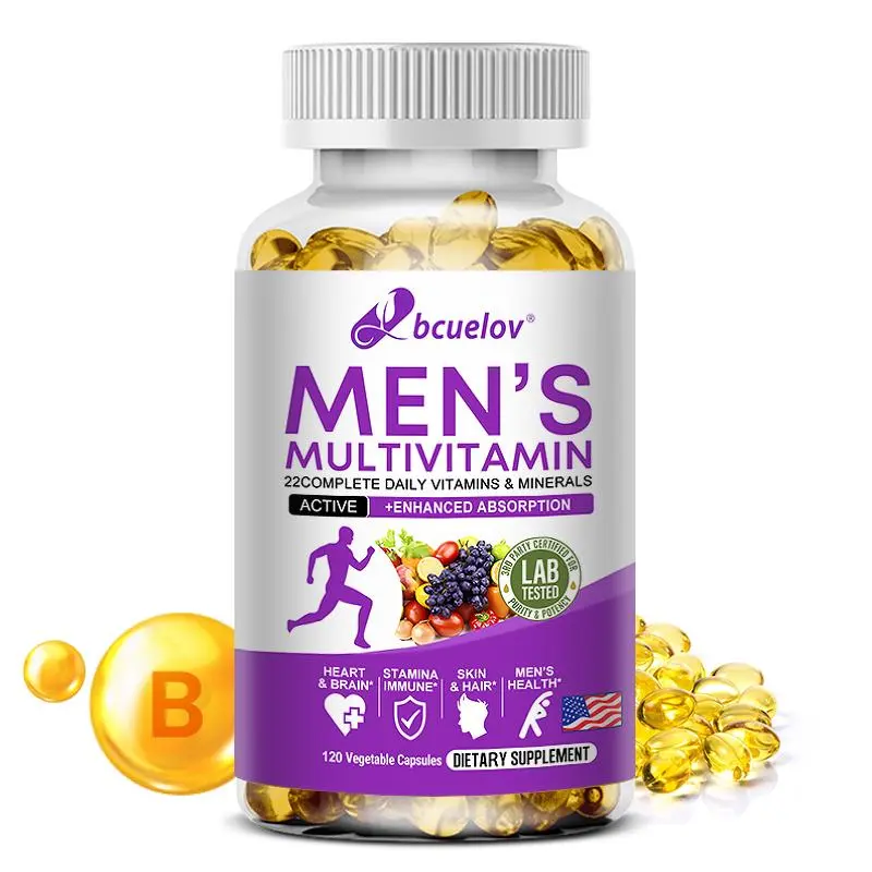 Bcuelov Men's Multivitamin Health Supplement,Supports Heart and Brain Health - 120 Capsules