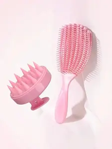 2 Piece Shell Comb Set, Anti-Static Hair Brush, Anti Static Hairbrush, Soft Massage Scalp Comb, Hair Care Comb, Dry & Wet Use, Frizz Control, No Damage Styling Tool