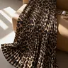 Women's Leopard Print Pleated High Waist Skirt, Trendy Chic Fashion Design, Elegant Stylish Animal Pattern, Perfect for Casual Wear, Ladies' Clothing, Casual Streetwear Skirt, Leopard Printed Skirt, Womenswear