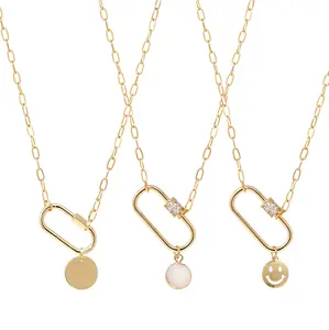 Bauble Sky Minimalist Carabiner Necklace with Screw Lock - Versatile Style for Any Occasion, Customizable Design, Add to Cart Buy Now