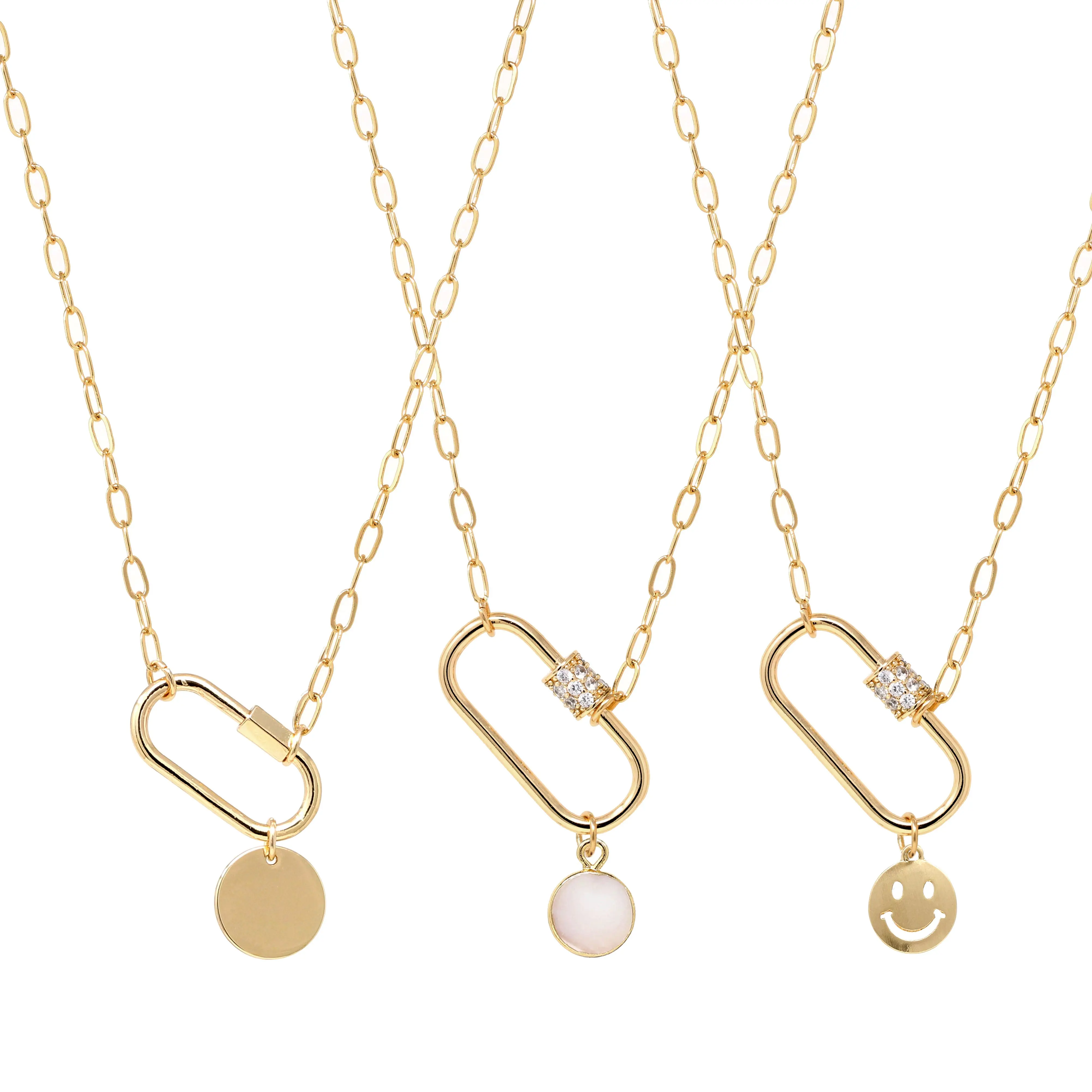 Bauble Sky Minimalist Carabiner Necklace with Screw Lock - Versatile Style for Any Occasion, Customizable Design, Add to Cart Buy Now