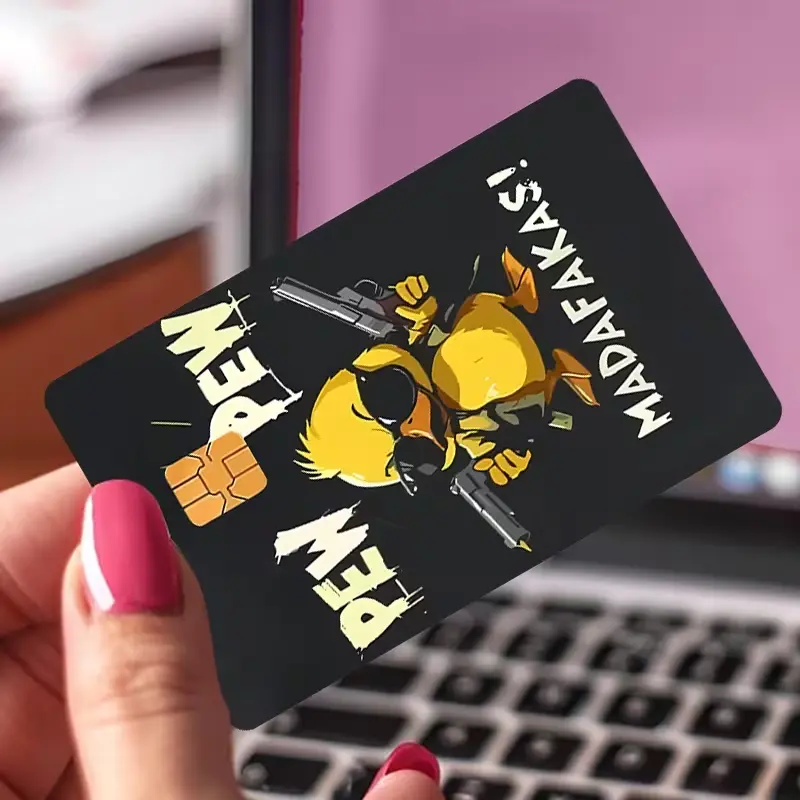Funny “Pew Pew Madafakas” Duck Credit Card Skin