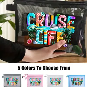 Mesh Makeup Bag, Makeup Pouch, Portable Storage Bag, Travel Essential, Dormitory Supplies, Birthday Gift, Friend and Teacher Gift, Jewelry Organizer