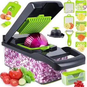 Vegetable Chopper and Slicer, Onion Chopper, Garlic Cutter - Versatile Cutting Tool for Food Preparation Kitchen Utensils Chopping pro onion