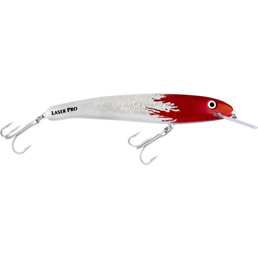 Halco Laser Pro 190 Deep Diving Trolling Plug Fishing Equipment Lures - 7.4 in, Laser Dive Design, Bloody Appearance, Voracious Fish Attraction
