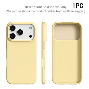 1 piece BASE MORE COVER ultra-thin liquid silicone iPhone case for Apple mobile phones, Soft touch feel, soft edge wrapping, matte soft shell case, Skin-like texture, Protective, Suitable for Apple iPhone 17 Pro Max/16/15/14/13 Pro Max Plus, Protector