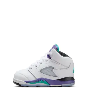 Toddler's Jordan 5 Retro OG White/New Emerald-Grape Ice (HQ7981 100)
