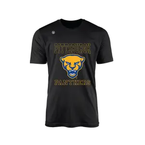 Pittsburgh Style Men's Panthers Graphic Round Neck Cotton Short-Sleeve Casual Soft Jersey Tee, Menswear Foundation Top