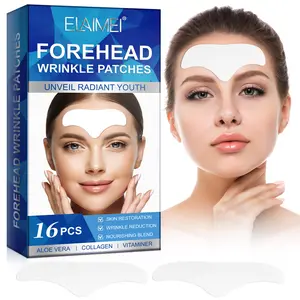 ELAIMEI Collagen Forehead Patch 16pcs, Contains Hyaluronic Acid & Aloe Vera, Deep Moisture, Moisturizing & Firming, Suitable for Forehead Care
