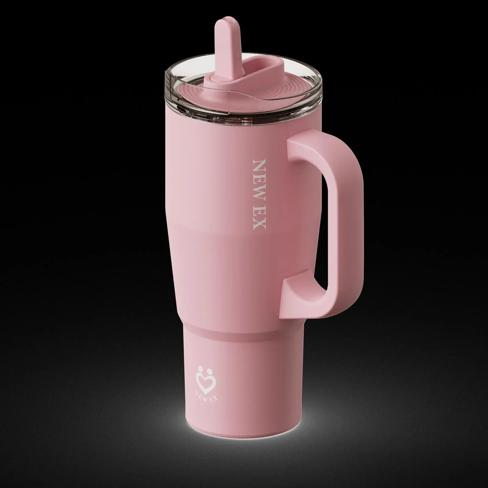 NEW EX 32oz Modern Plastic Leak-Proof Vacuum Flask Tumbler, Kitchenware Water Bottle for Stay Hydrated, Keeps Drinks Cold & Hot for Hours Daily Essential Drinkware, Hydrating, Lid