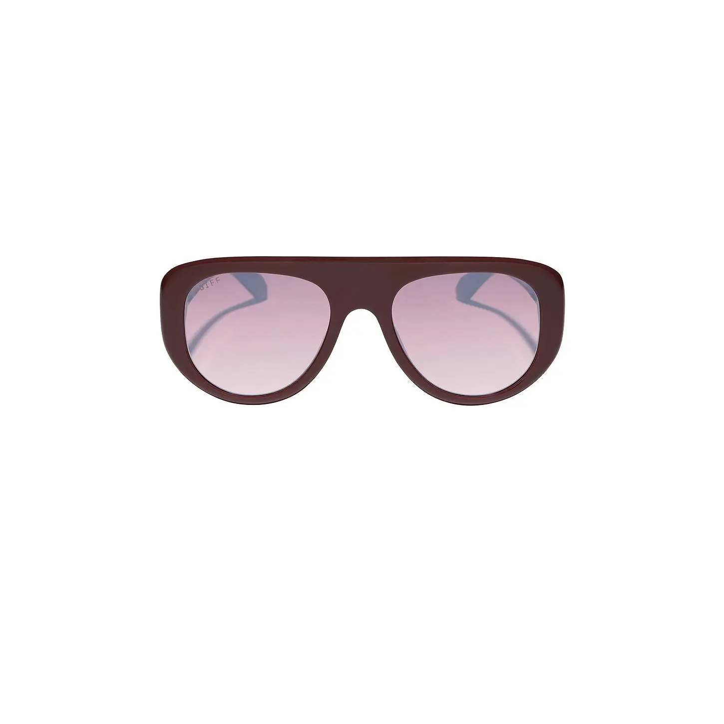 DIFF EYEWEAR Morgan Sunglasses in Ruby Red & Burgundy Gradient