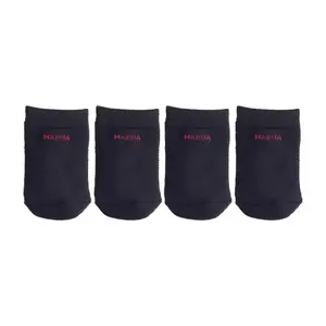 MABUA Black Women's Seamless Toe Topper Liner Socks - 8 Pairs, Anti-Friction, Breathable, Sweat-Absorbing, Invisible Fit for Comfort