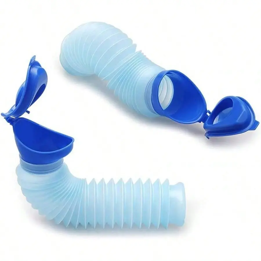 D24AutoPartsGo 2-Pack Reusable Collapsible Men’s Travel Urinals, Portable Bottle for Automotive Road Trips, Camping Emergencies, Emergency Use