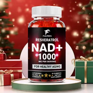 FULIMIKS NAD+ Resveratrol Vitamins Supplement 1000mg per Serving 60 Gummies for Immunity Cognitive Function & Healthy Aging, Supports Optimal Cell Function And Overall Vitality