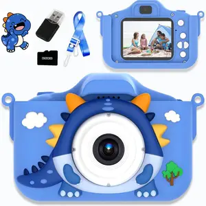 Cartoon Dinosaur Design Digital Portable Camera, Cute Video Recording Pocket Camera Toy with 32GB Memory Card, Perfect Birthday & Holiday Gift Choice, Gift for Boys & Girls, Gifts for Mums & gift under 30 dollars  Kids LOVE this camera