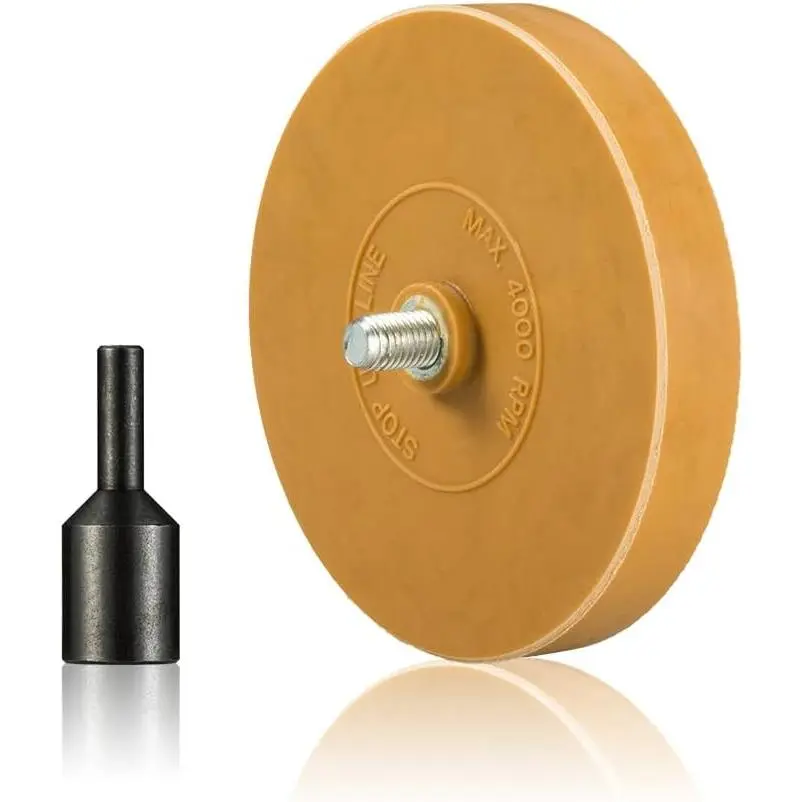 Solid Decal Remover, Eraser Wheel, Remove  Decal, Vinyl and Stickers Remover, Adhesive Remover, Rubber Wheel for Drill, Emblem, Sticker Glue Remover