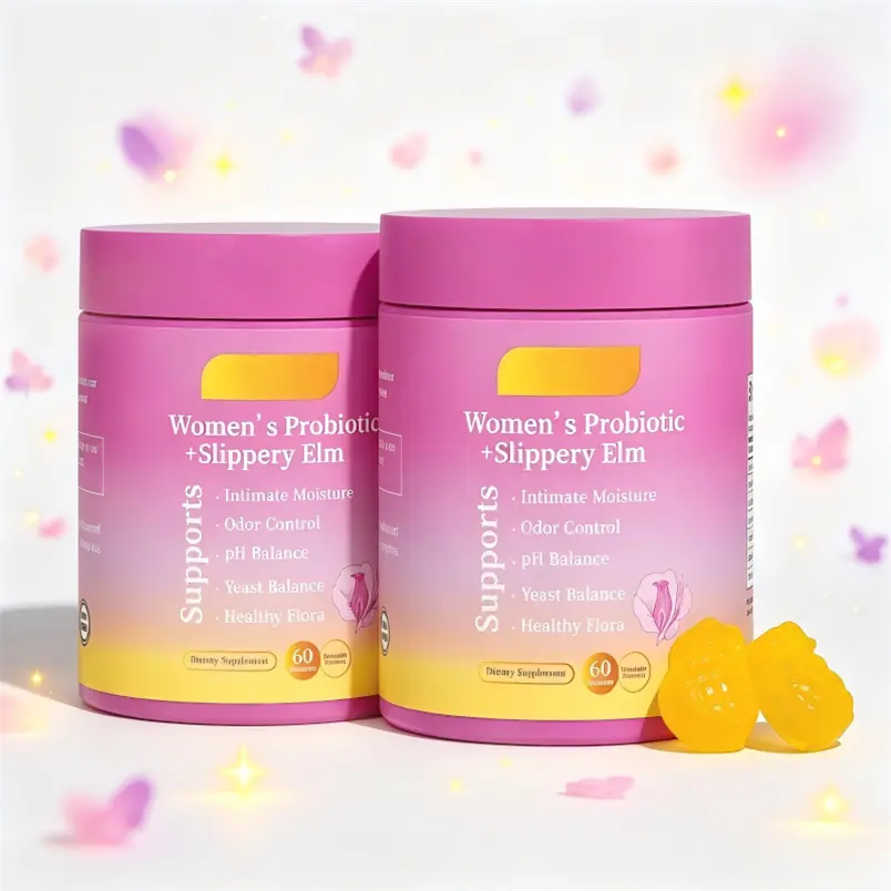 Multivitamin Combo Her Juicy Feminine Probiotics Gummies- All in One Solution with Slippery Elm and Prebiotics&Lactobacillus Probiotic Blend for Women’s pH Balance and Dryness - Hawaiian Pineapple High Absorption