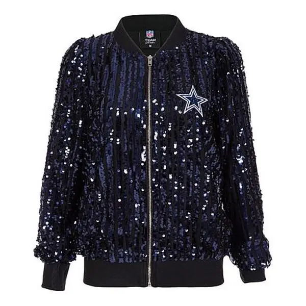 Football Fan Shop Officially Licensed NFL Women's Sequin Jacket from Fabgating by Cucé - Broncos