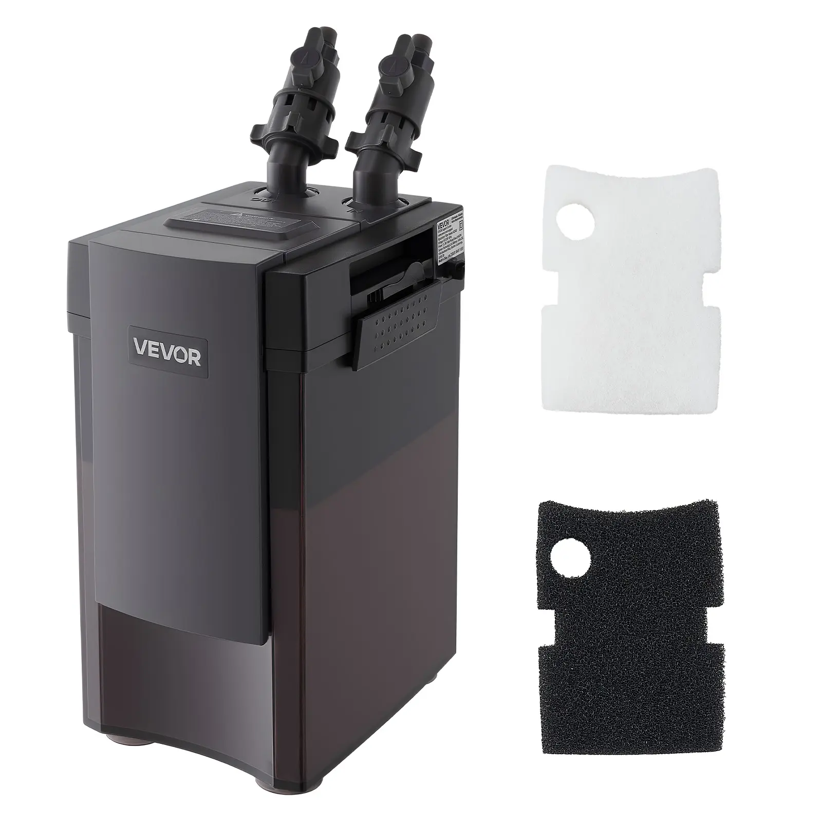 VEVOR 264GPH Canister Filter, 2-Stage External Aquarium Filter with Powerful Pump, Quite Water Circulation Cleaning Machine with Media for Fish Tanks and Aquariums Up to 75 Gallons, for Freshwater#BacktoSchool