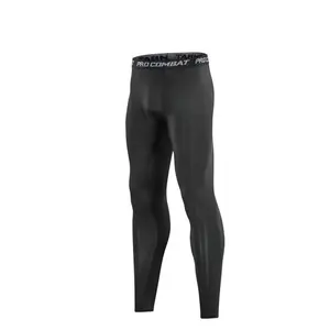 Sports Pants with Knee Pads 3/4 Compression Black Leggings Tights Mens Boys Youth Pants  Football Quick Dry  Workout Leggings
