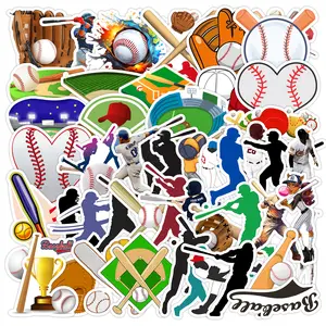50pcs Sports Style Baseball Graffiti Series Stickers, Decals Stickers, Suitable for Faith Based Designs Such As Scrapbooks, Diaries, Laptops, Water Bottles, Cars, Etc., As Gifts with Positive Information, Decorative Decal, Car Decoration