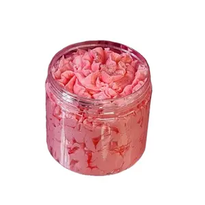 Strawberry Shortcake Foaming Sugar Scrub. Exfoliating Shea Butter Soap Scrub. Handmade Whipped Soap & Body Scrub in One. Whipped Soap Scrub Cleansing